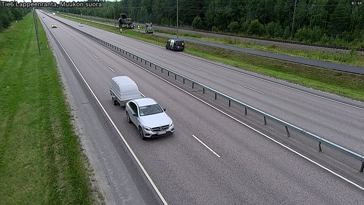 Weather Camera Image Road 6 Lappeenranta, Muukko straight, Lappeenranta, Etelä-Karjala