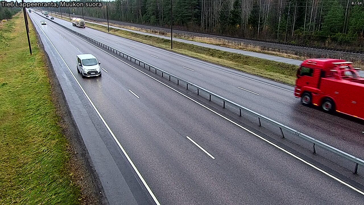 Weather Camera Image Road 6 Lappeenranta, Muukko straight, Lappeenranta, Etelä-Karjala