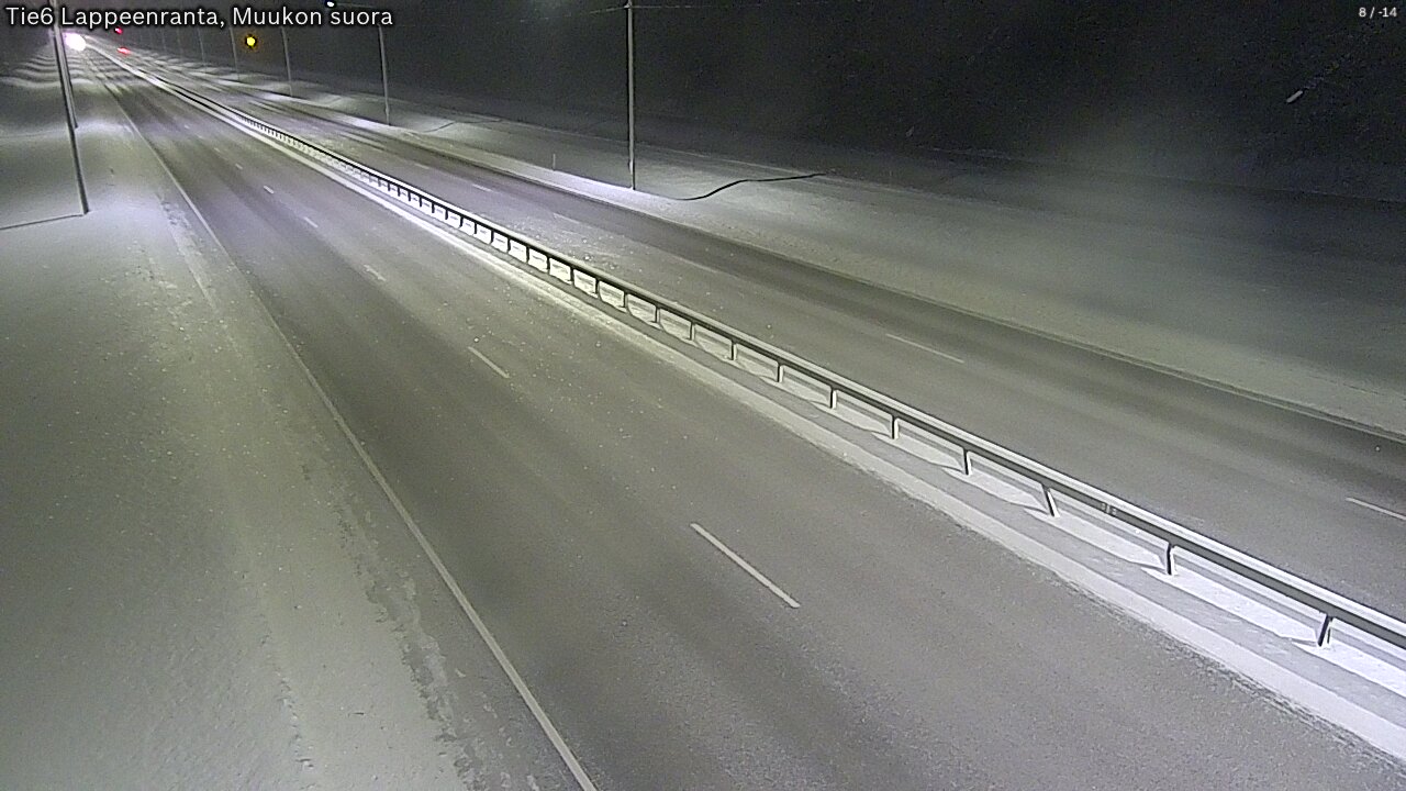 Weather Camera Image Road 6 Lappeenranta, Muukko straight, Lappeenranta, Etelä-Karjala