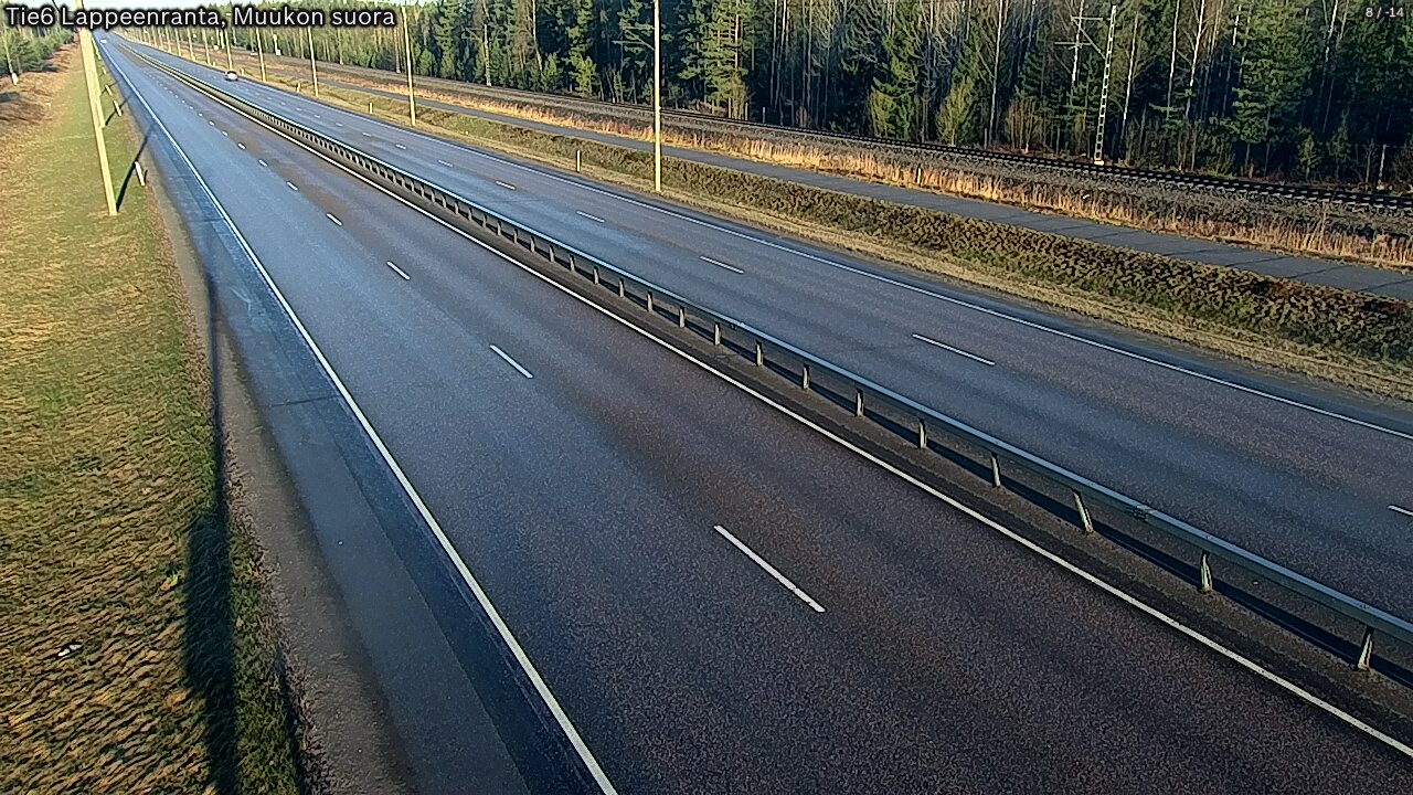 Weather Camera Image Tie 6 Villmanstrand, Muukko rakan, Lappeenranta, Etelä-Karjala