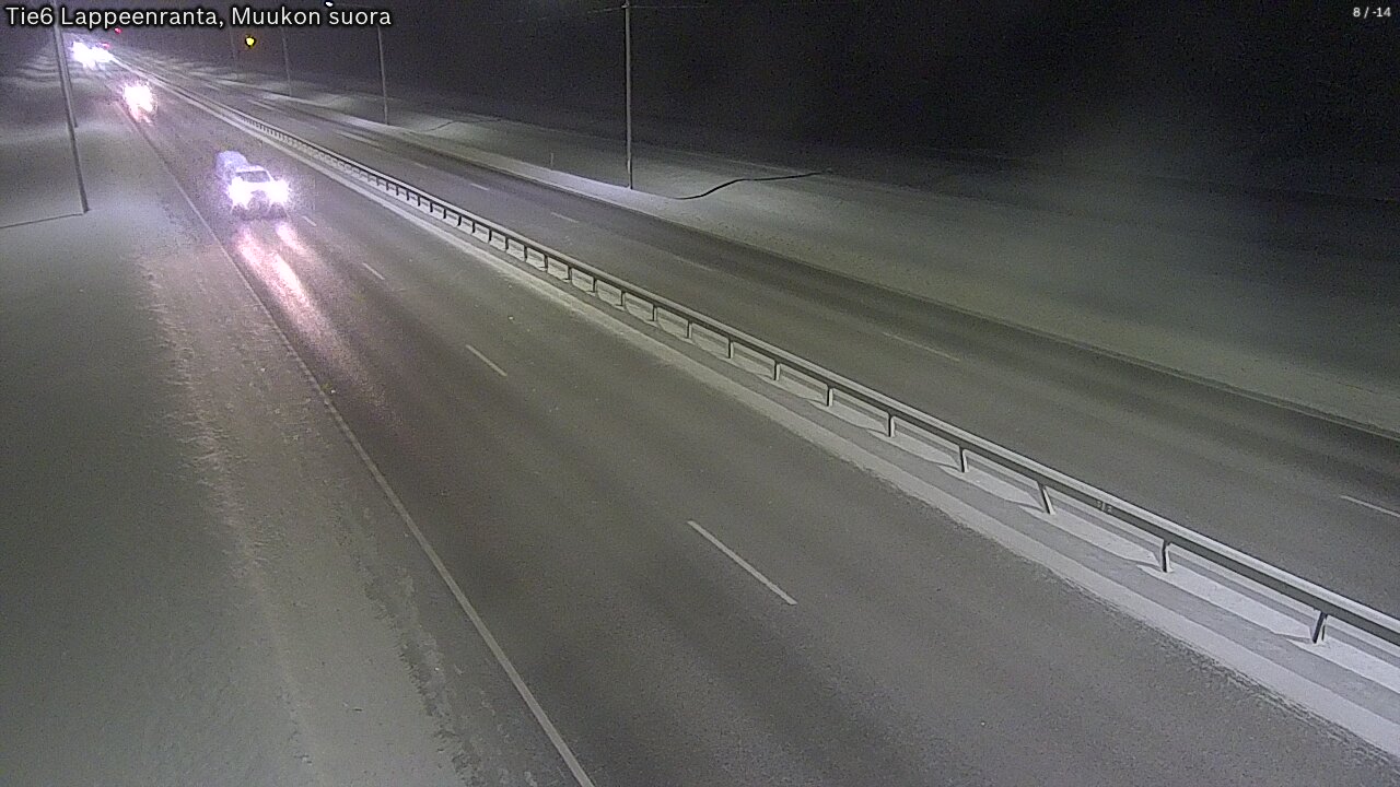 Weather Camera Image Road 6 Lappeenranta, Muukko straight, Lappeenranta, Etelä-Karjala