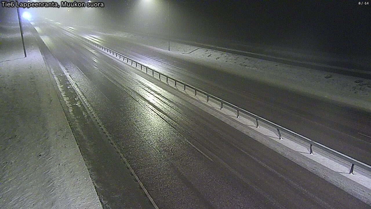 Weather Camera Image Road 6 Lappeenranta, Muukko straight, Lappeenranta, Etelä-Karjala
