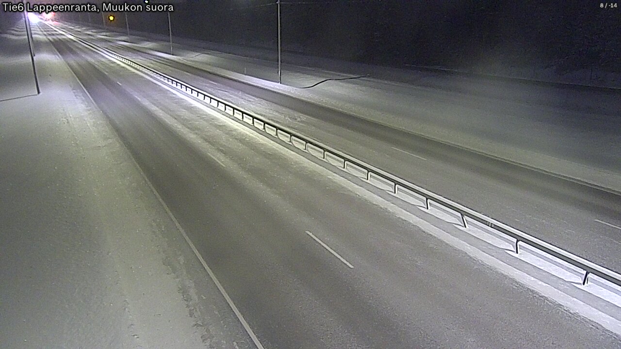 Weather Camera Image Road 6 Lappeenranta, Muukko straight, Lappeenranta, Etelä-Karjala