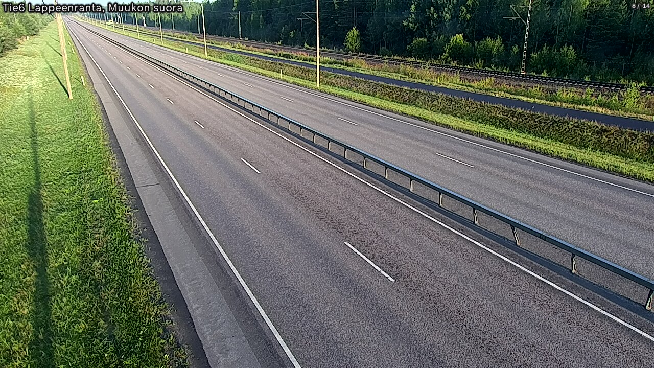 Weather Camera Image Road 6 Lappeenranta, Muukko straight, Lappeenranta, Etelä-Karjala