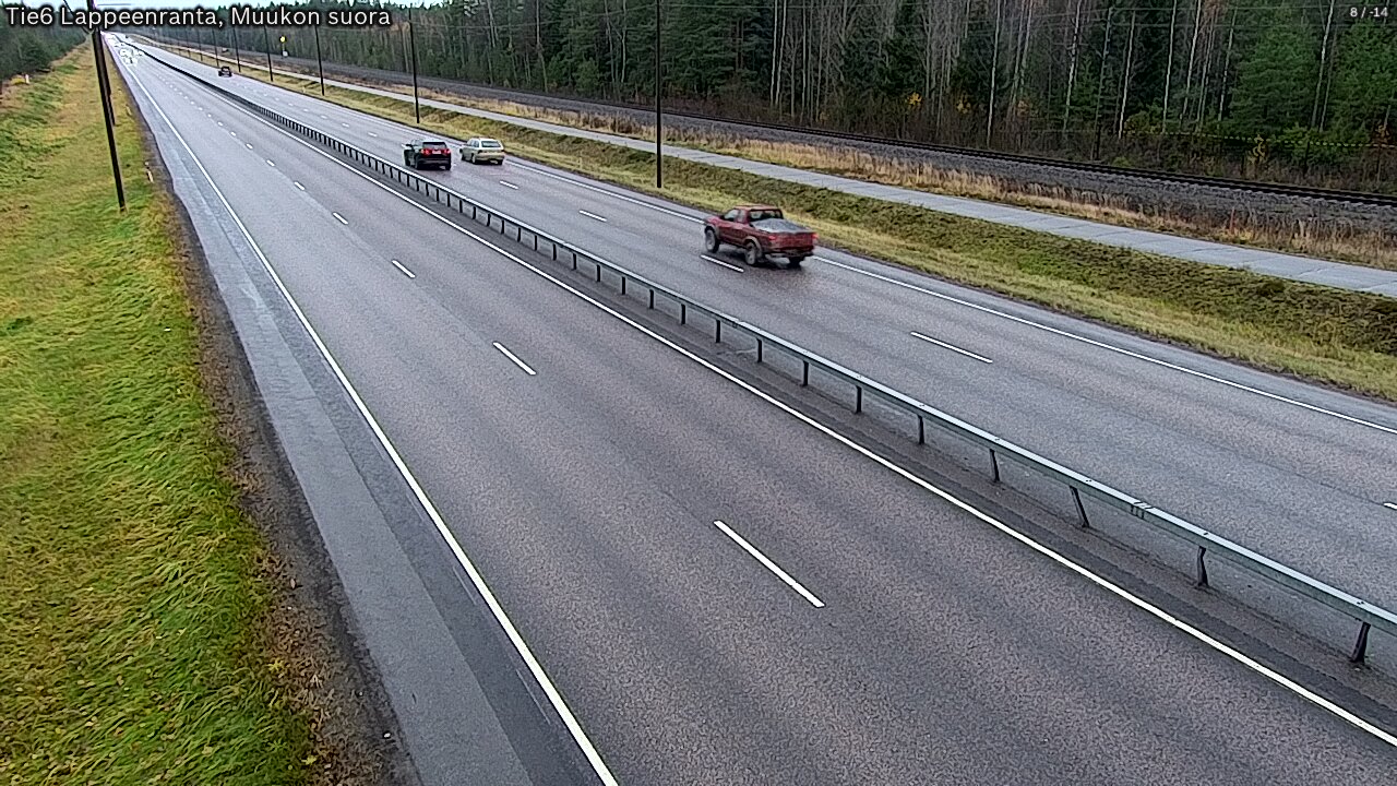 Weather Camera Image Road 6 Lappeenranta, Muukko straight, Lappeenranta, Etelä-Karjala