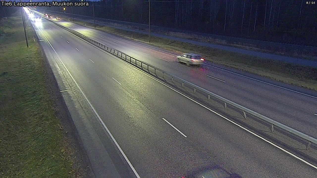 Weather Camera Image Road 6 Lappeenranta, Muukko straight, Lappeenranta, Etelä-Karjala