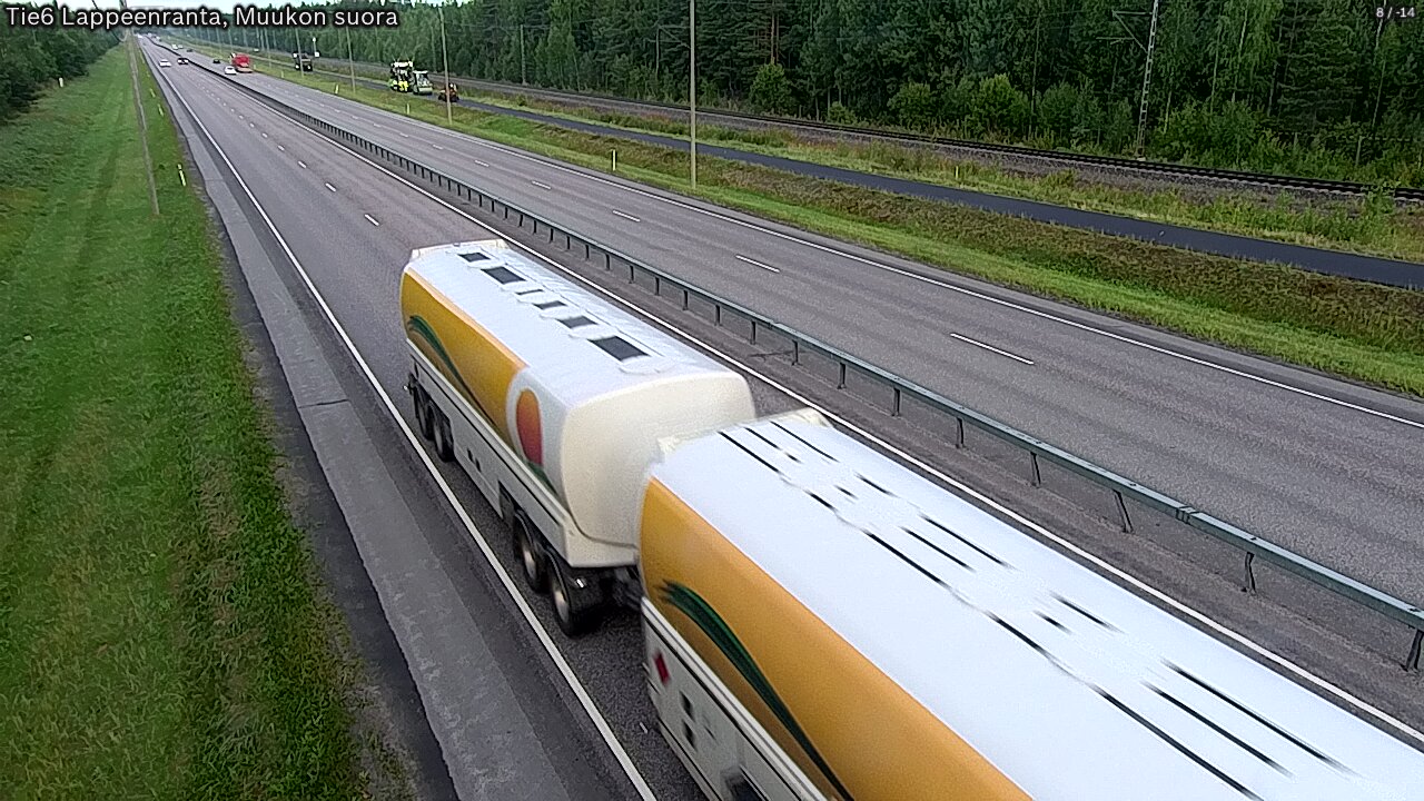Weather Camera Image Road 6 Lappeenranta, Muukko straight, Lappeenranta, Etelä-Karjala