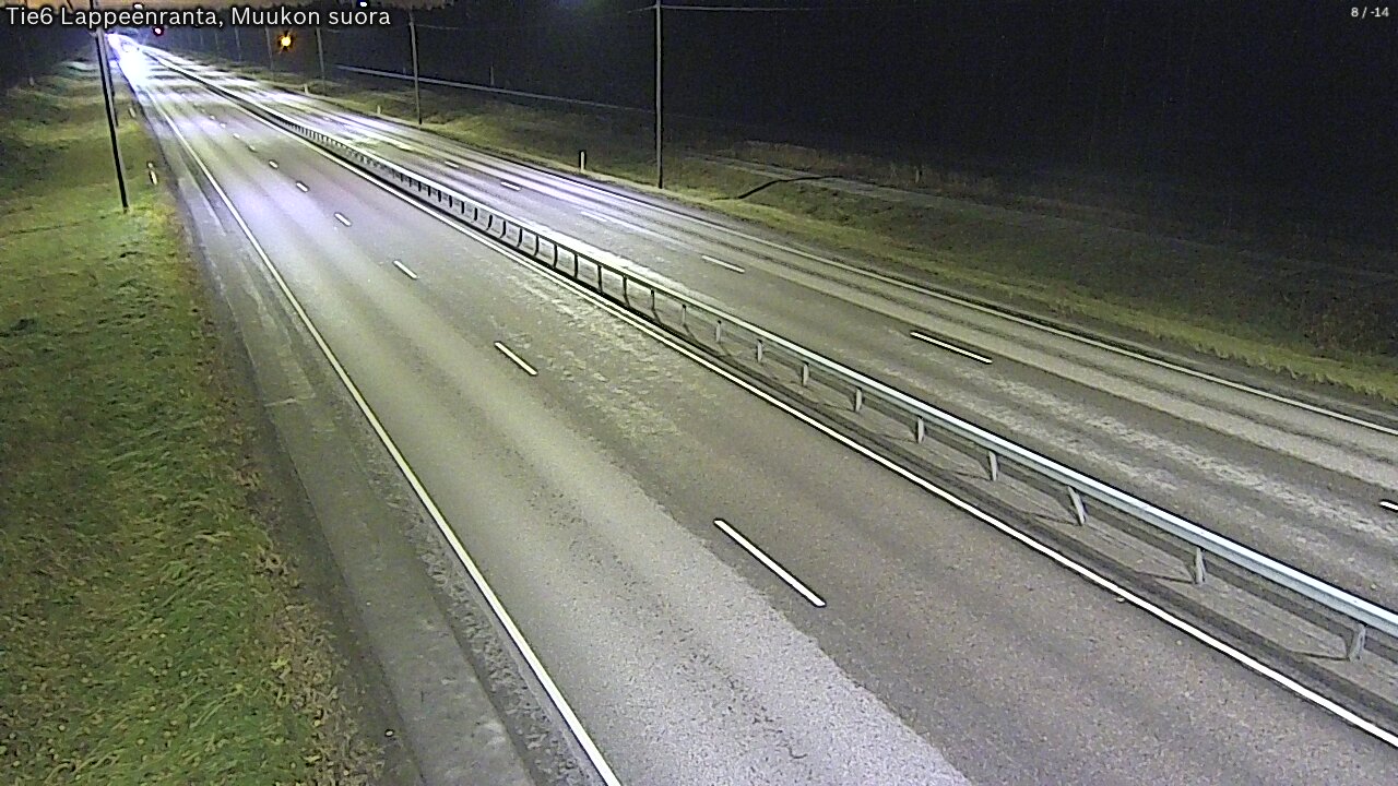Weather Camera Image Road 6 Lappeenranta, Muukko straight, Lappeenranta, Etelä-Karjala