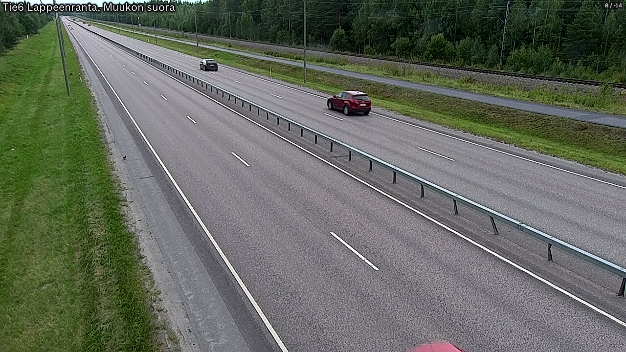 Weather Camera Image Road 6 Lappeenranta, Muukko straight, Lappeenranta, Etelä-Karjala
