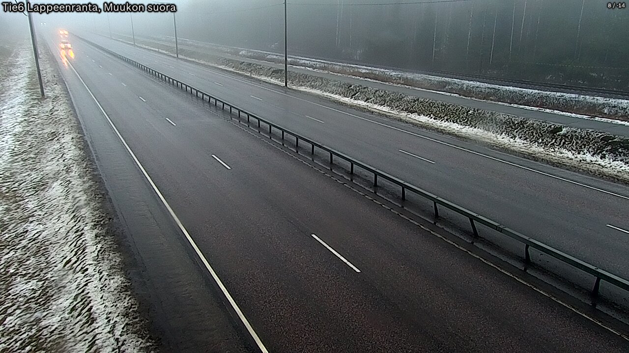 Weather Camera Image Road 6 Lappeenranta, Muukko straight, Lappeenranta, Etelä-Karjala