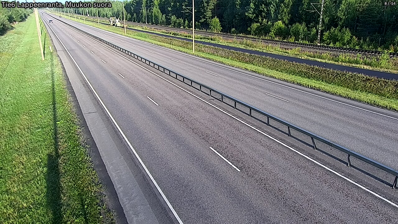 Weather Camera Image Road 6 Lappeenranta, Muukko straight, Lappeenranta, Etelä-Karjala