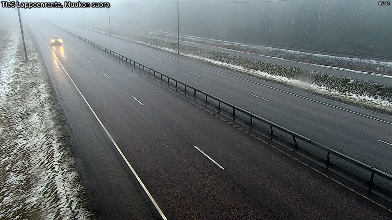 Weather Camera Image Road 6 Lappeenranta, Muukko straight, Lappeenranta, Etelä-Karjala