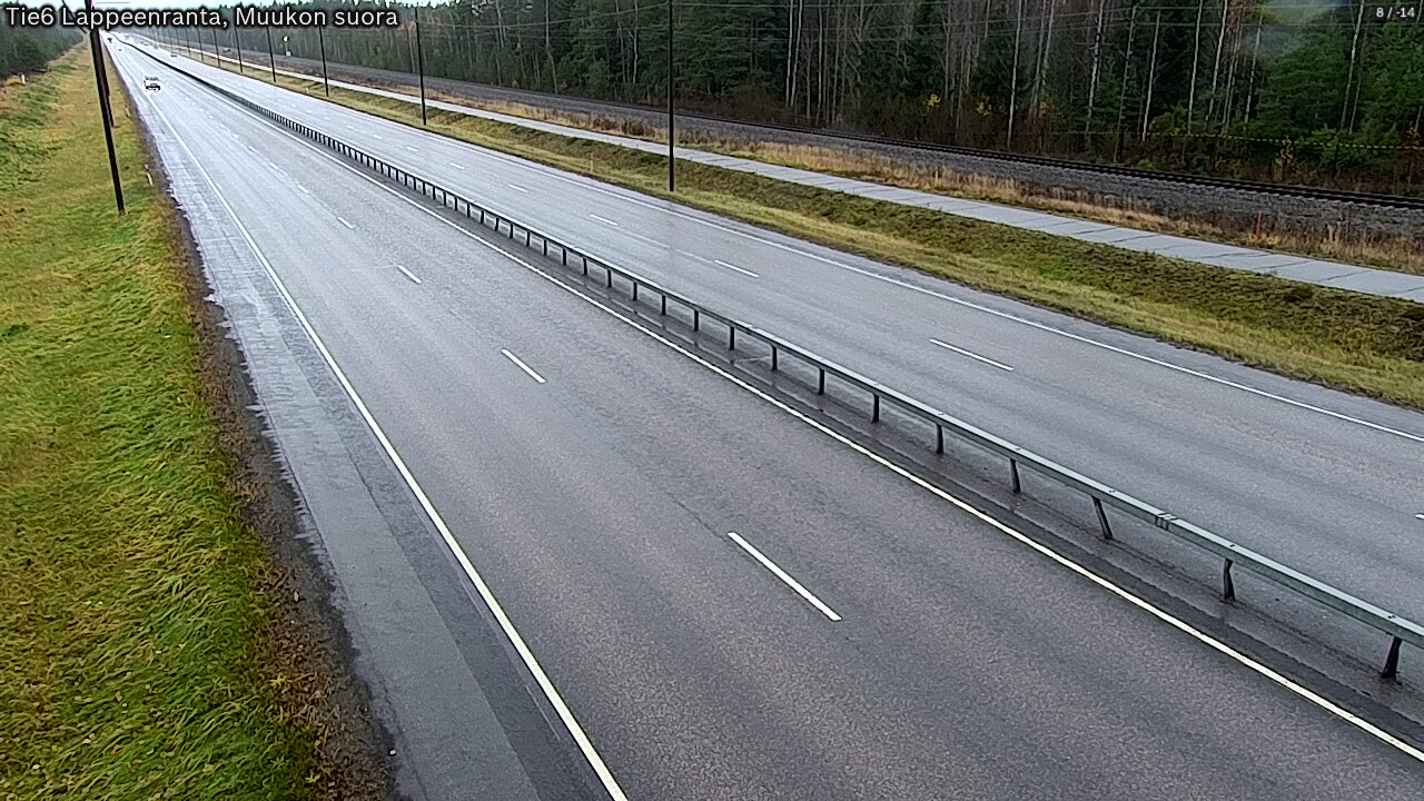 Weather Camera Image Road 6 Lappeenranta, Muukko straight, Lappeenranta, Etelä-Karjala