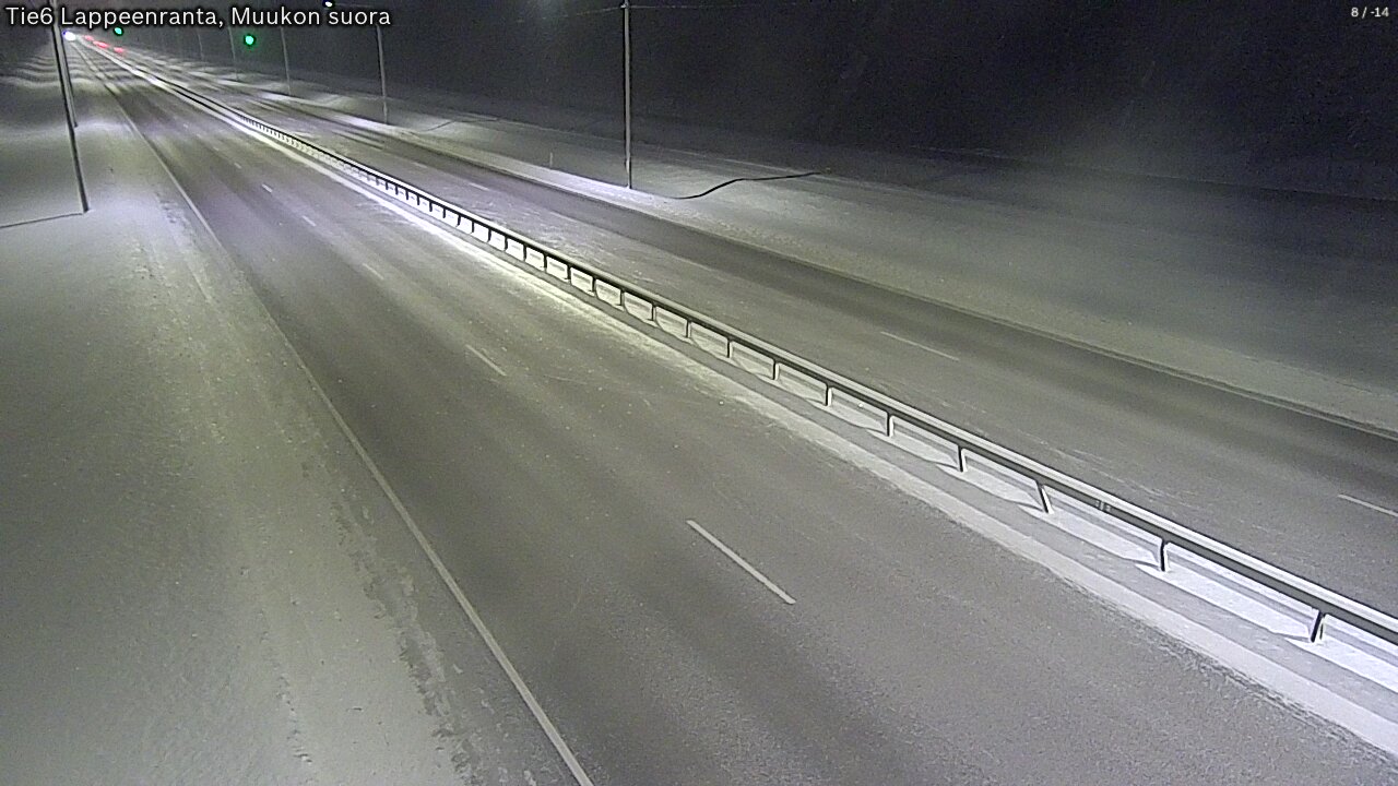 Weather Camera Image Road 6 Lappeenranta, Muukko straight, Lappeenranta, Etelä-Karjala