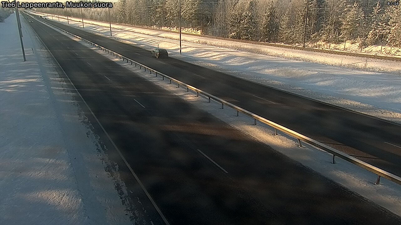 Weather Camera Image Tie 6 Villmanstrand, Muukko rakan, Lappeenranta, Etelä-Karjala