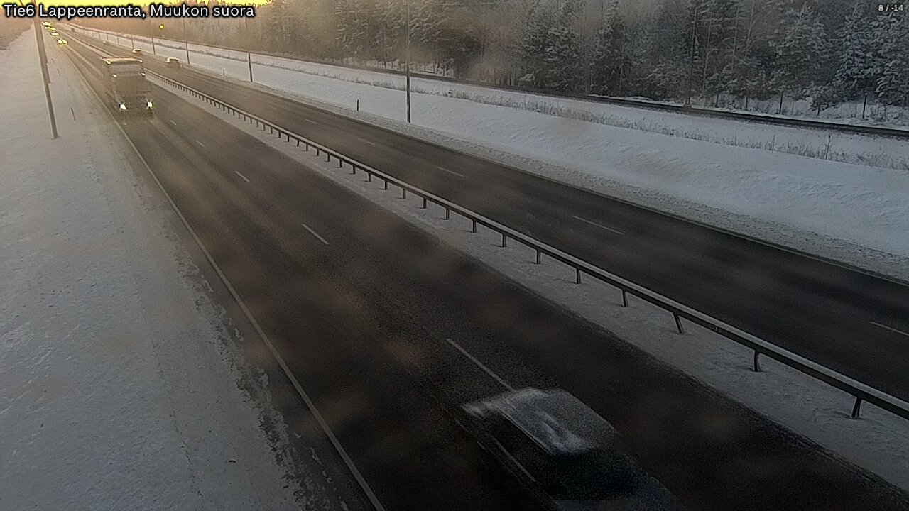 Weather Camera Image Tie 6 Villmanstrand, Muukko rakan, Lappeenranta, Etelä-Karjala