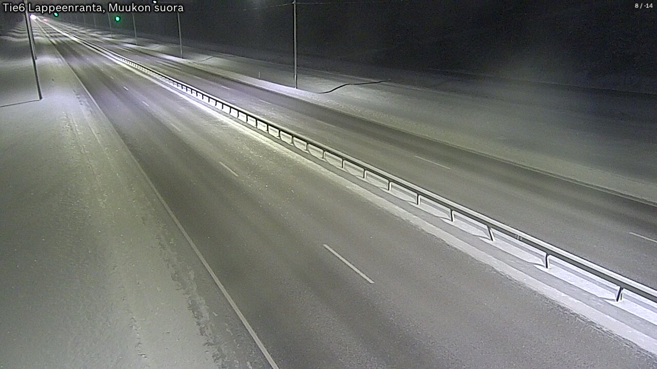 Weather Camera Image Road 6 Lappeenranta, Muukko straight, Lappeenranta, Etelä-Karjala