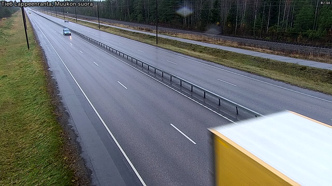 Weather Camera Image Road 6 Lappeenranta, Muukko straight, Lappeenranta, Etelä-Karjala