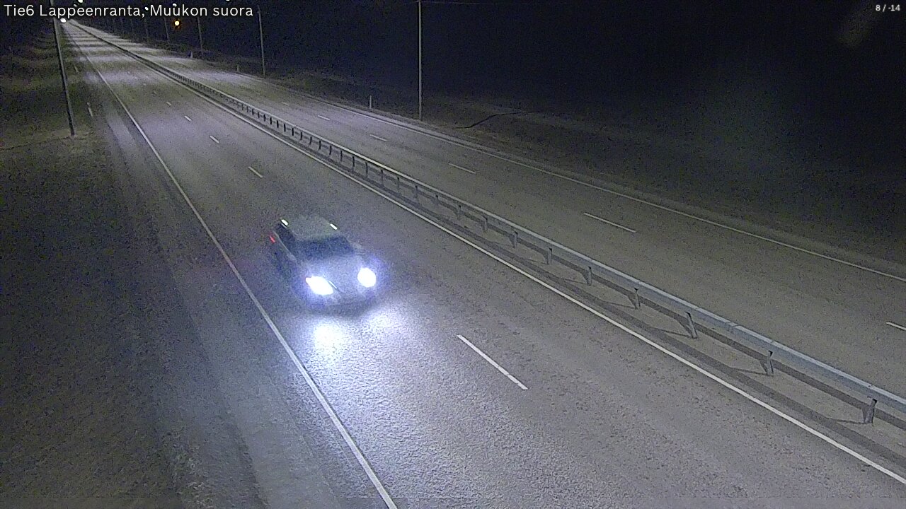 Weather Camera Image Road 6 Lappeenranta, Muukko straight, Lappeenranta, Etelä-Karjala