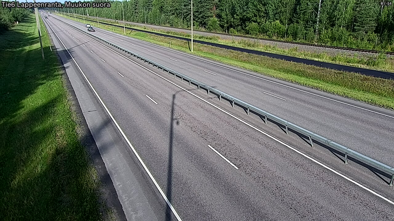 Weather Camera Image Road 6 Lappeenranta, Muukko straight, Lappeenranta, Etelä-Karjala