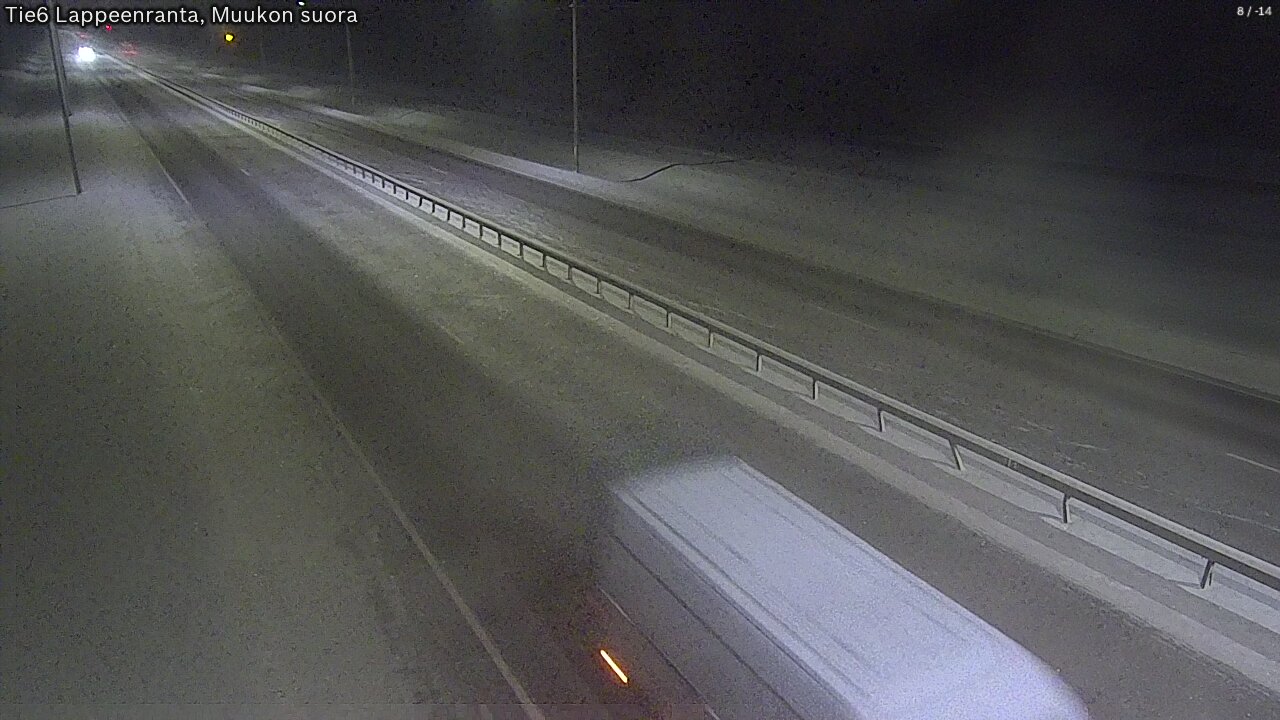 Weather Camera Image Road 6 Lappeenranta, Muukko straight, Lappeenranta, Etelä-Karjala