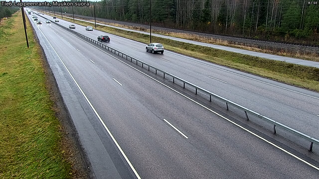 Weather Camera Image Road 6 Lappeenranta, Muukko straight, Lappeenranta, Etelä-Karjala