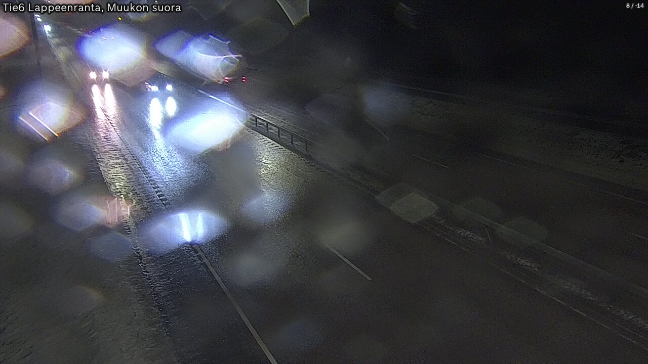 Weather Camera Image Road 6 Lappeenranta, Muukko straight, Lappeenranta, Etelä-Karjala
