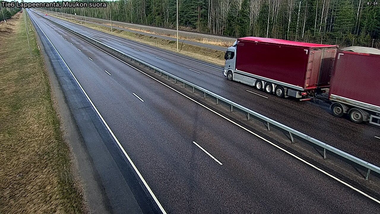 Weather Camera Image Tie 6 Villmanstrand, Muukko rakan, Lappeenranta, Etelä-Karjala