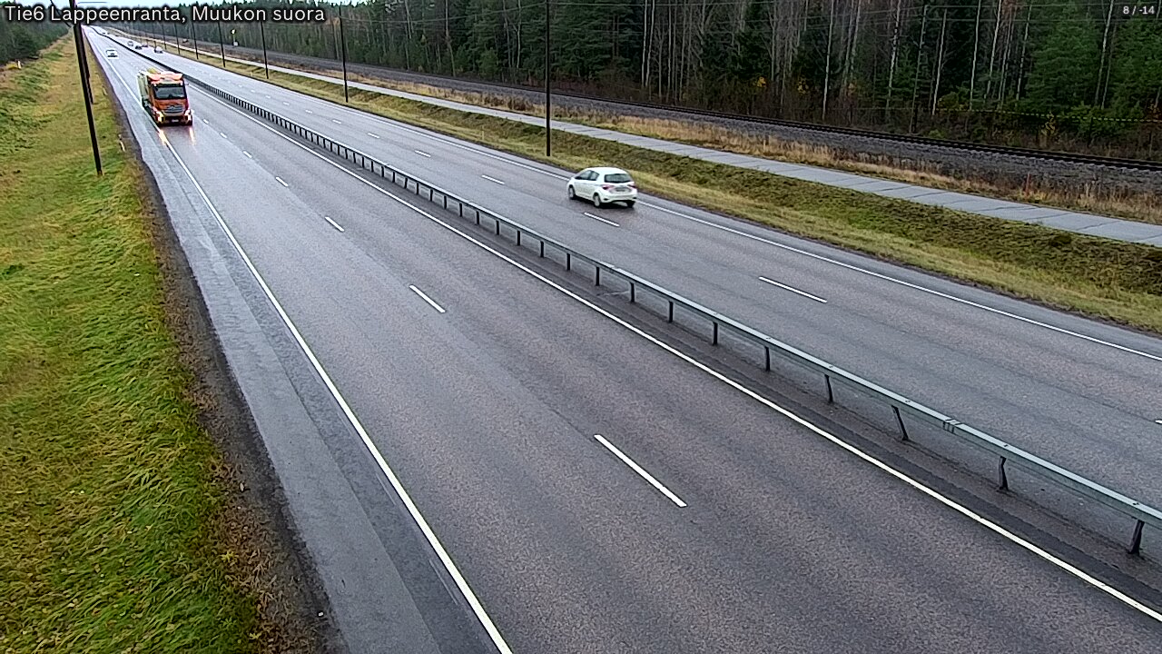 Weather Camera Image Road 6 Lappeenranta, Muukko straight, Lappeenranta, Etelä-Karjala