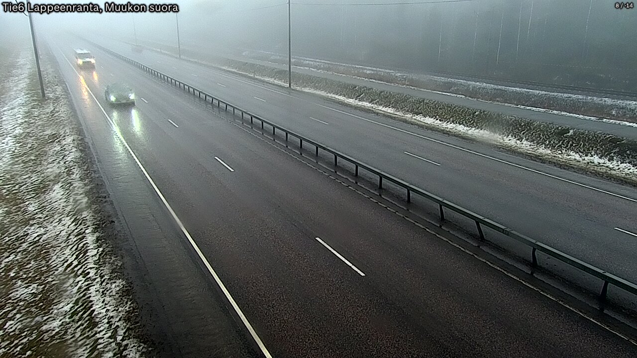 Weather Camera Image Road 6 Lappeenranta, Muukko straight, Lappeenranta, Etelä-Karjala