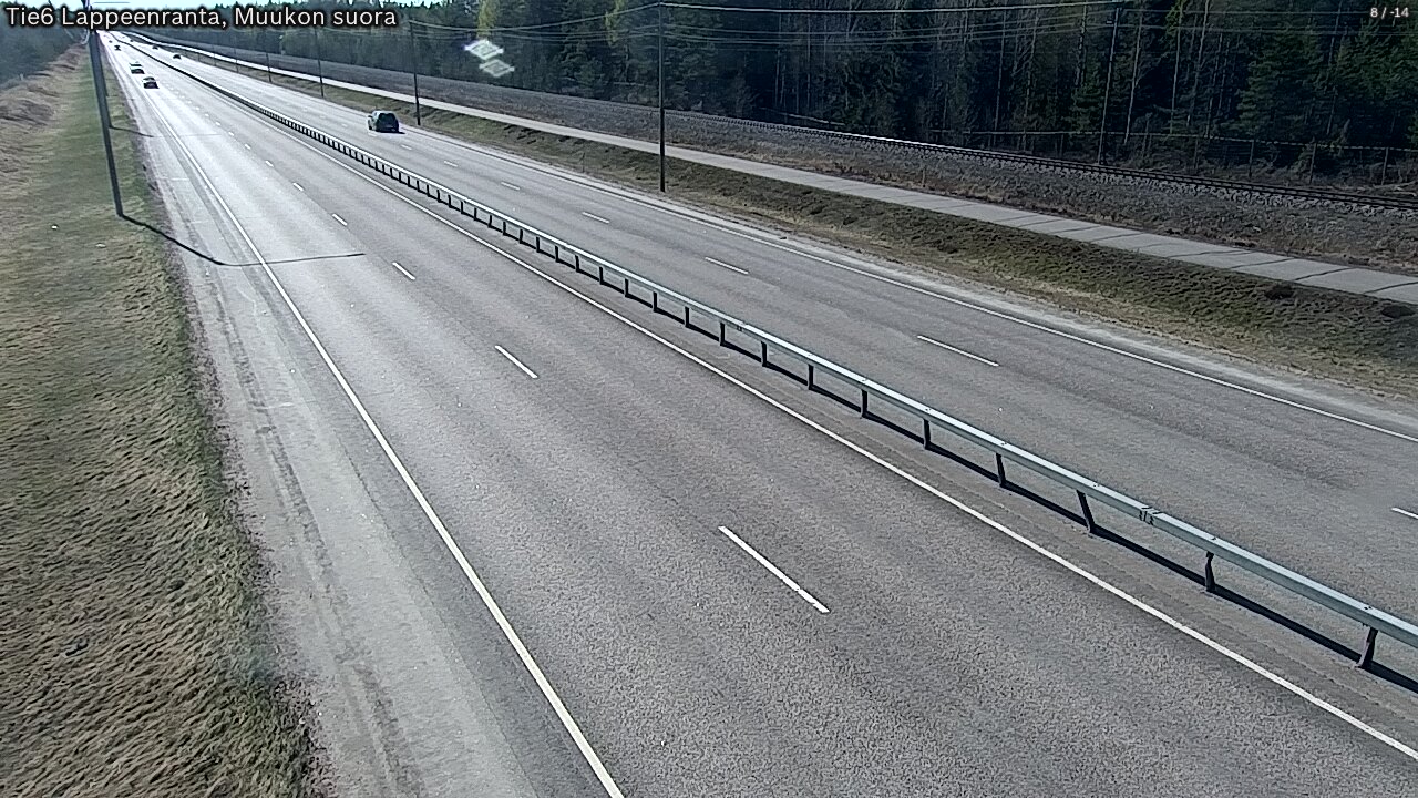 Weather Camera Image Tie 6 Villmanstrand, Muukko rakan, Lappeenranta, Etelä-Karjala