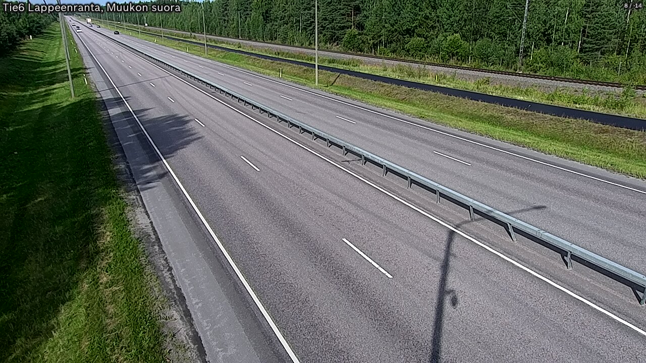 Weather Camera Image Road 6 Lappeenranta, Muukko straight, Lappeenranta, Etelä-Karjala