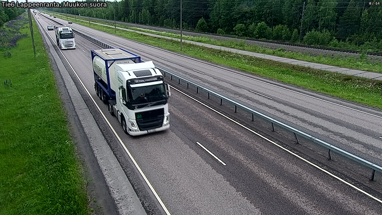 Weather Camera Image Tie 6 Villmanstrand, Muukko rakan, Lappeenranta, Etelä-Karjala