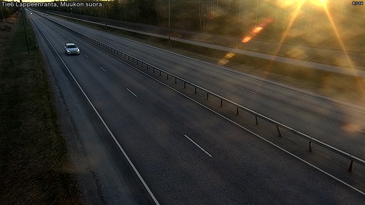 Weather Camera Image Tie 6 Villmanstrand, Muukko rakan, Lappeenranta, Etelä-Karjala