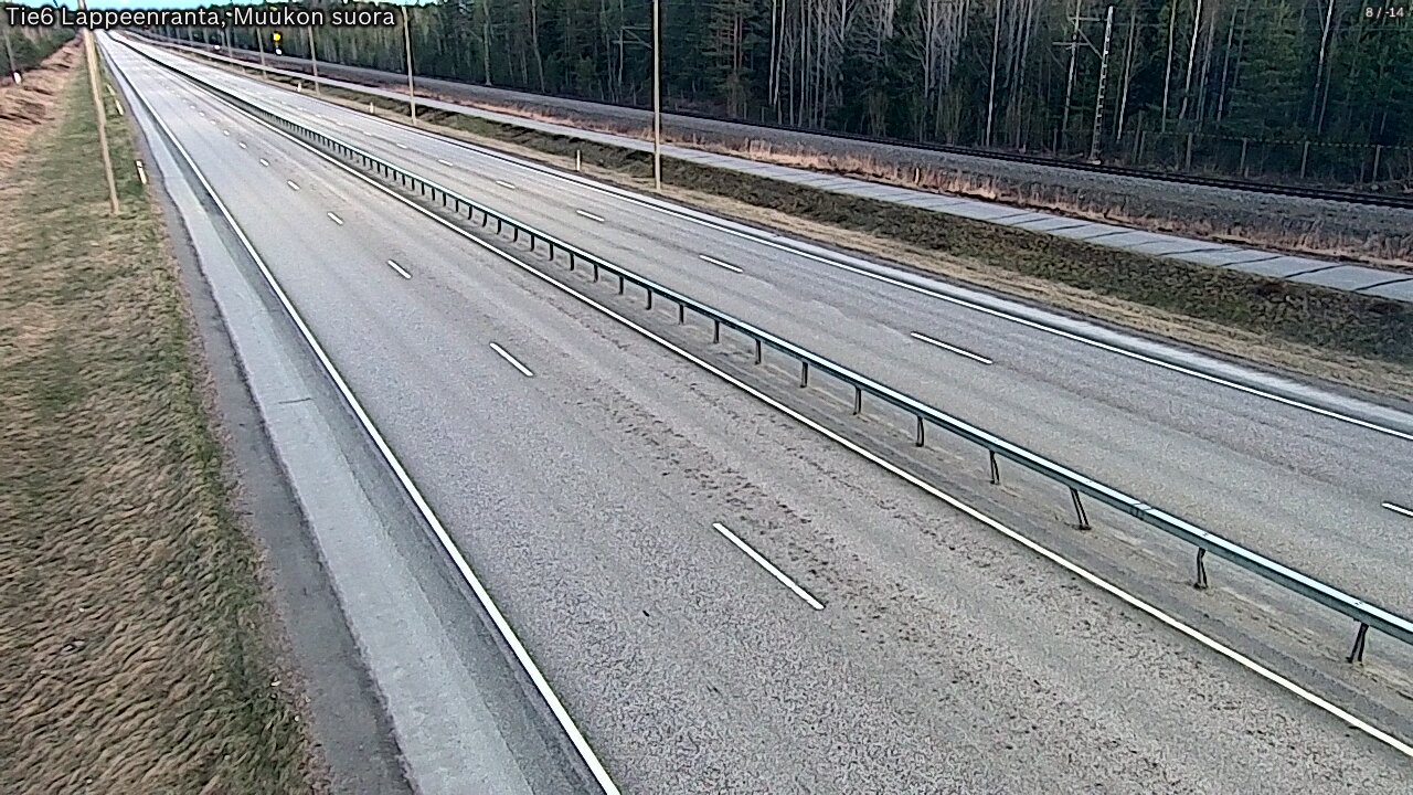 Weather Camera Image Road 6 Lappeenranta, Muukko straight, Lappeenranta, Etelä-Karjala