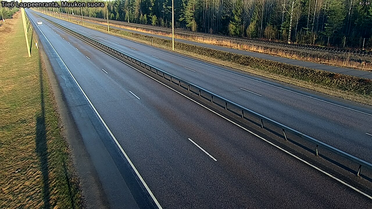 Weather Camera Image Tie 6 Villmanstrand, Muukko rakan, Lappeenranta, Etelä-Karjala