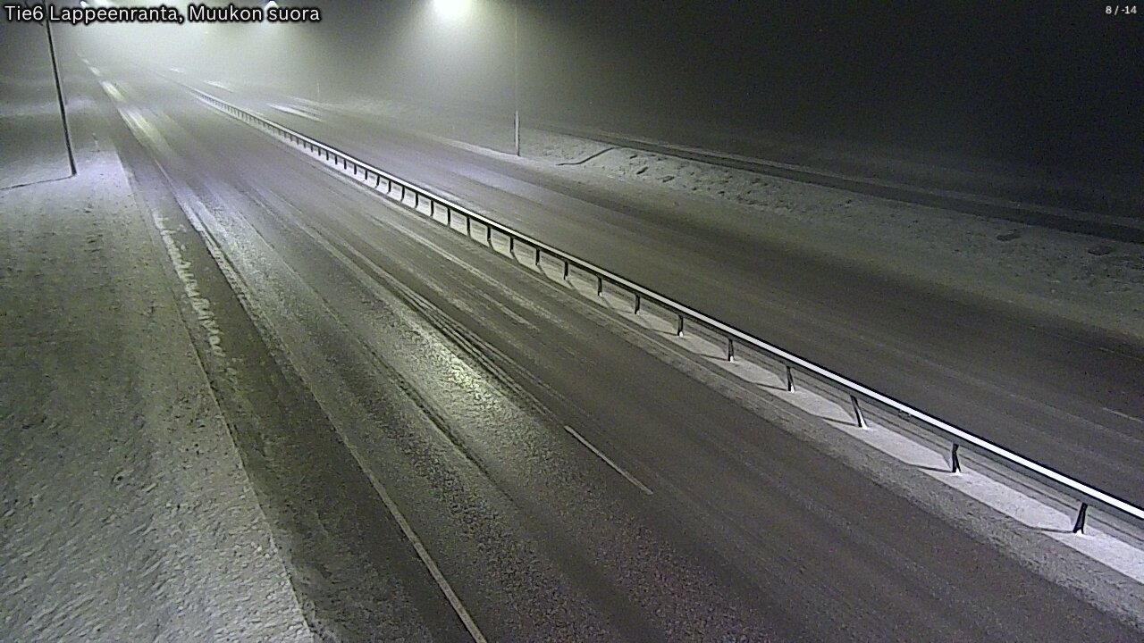 Weather Camera Image Road 6 Lappeenranta, Muukko straight, Lappeenranta, Etelä-Karjala