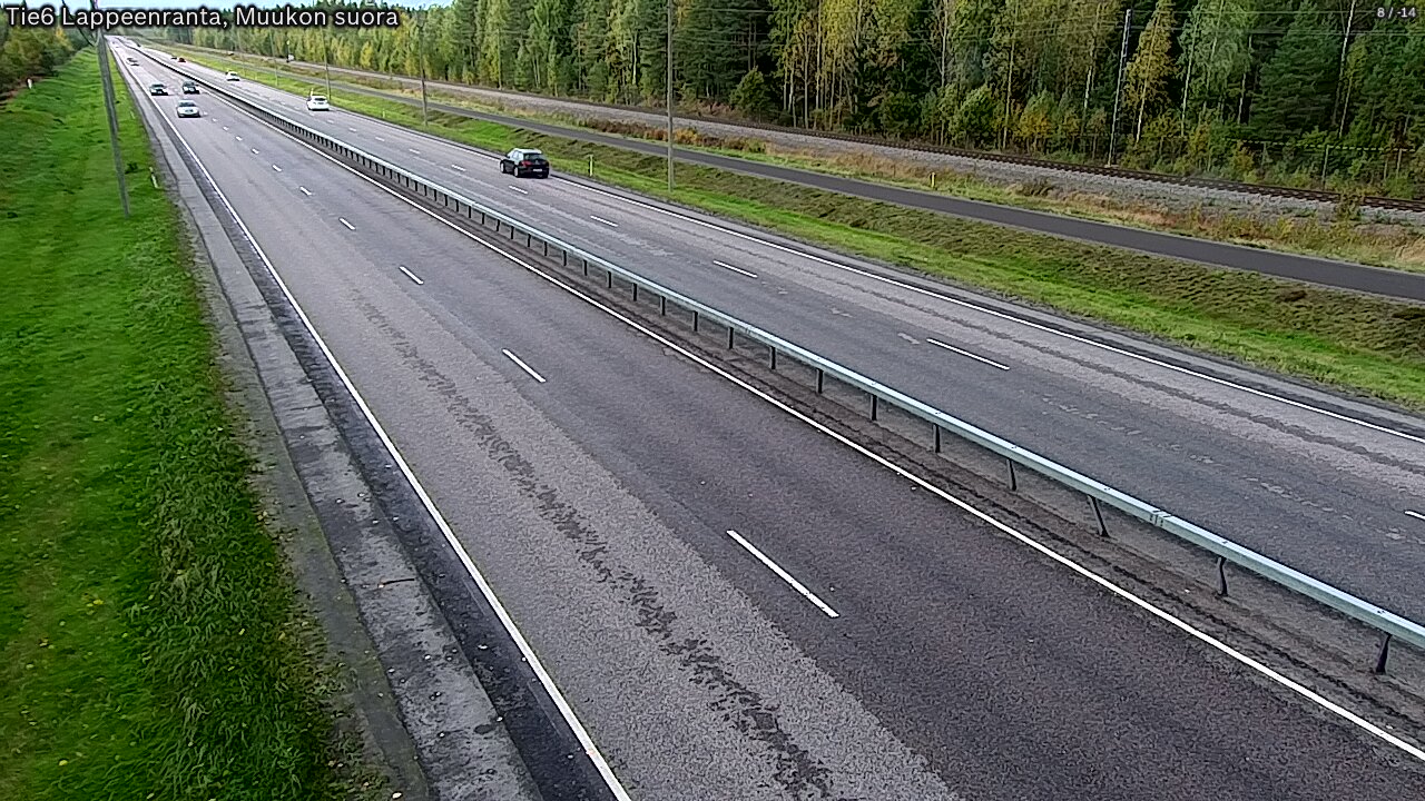 Weather Camera Image Tie 6 Villmanstrand, Muukko rakan, Lappeenranta, Etelä-Karjala