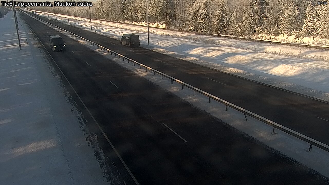 Weather Camera Image Tie 6 Villmanstrand, Muukko rakan, Lappeenranta, Etelä-Karjala