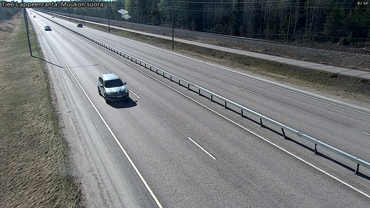 Weather Camera Image Tie 6 Villmanstrand, Muukko rakan, Lappeenranta, Etelä-Karjala