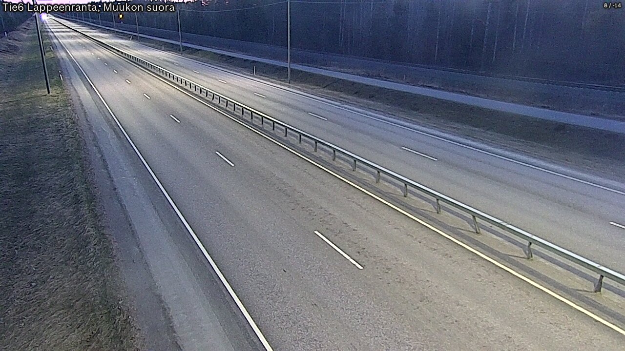 Weather Camera Image Tie 6 Villmanstrand, Muukko rakan, Lappeenranta, Etelä-Karjala