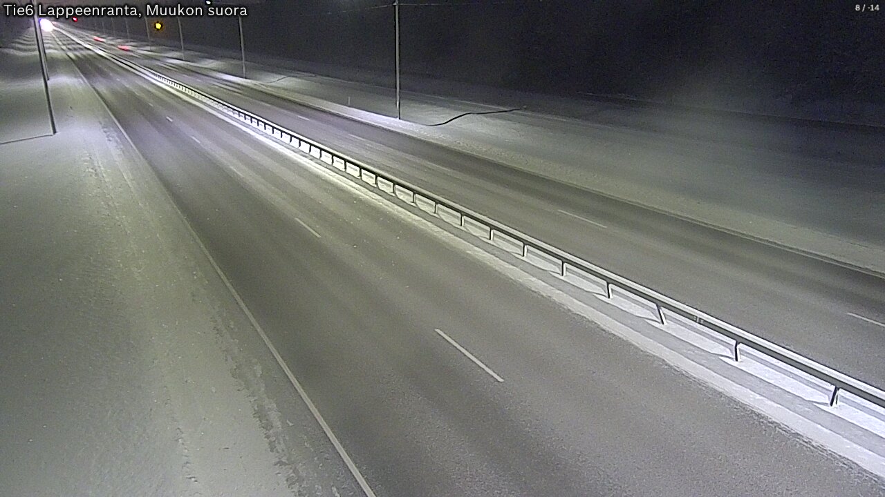 Weather Camera Image Road 6 Lappeenranta, Muukko straight, Lappeenranta, Etelä-Karjala