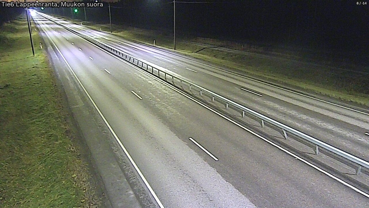 Weather Camera Image Road 6 Lappeenranta, Muukko straight, Lappeenranta, Etelä-Karjala