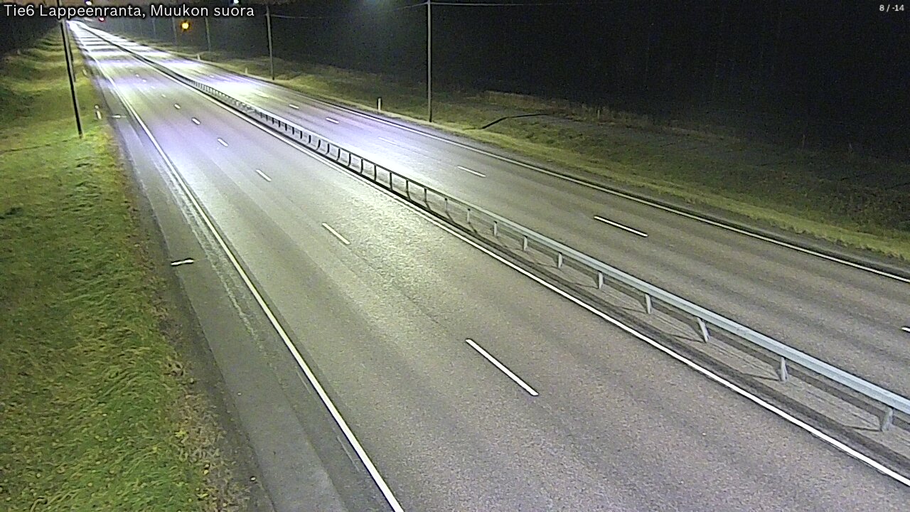 Weather Camera Image Road 6 Lappeenranta, Muukko straight, Lappeenranta, Etelä-Karjala