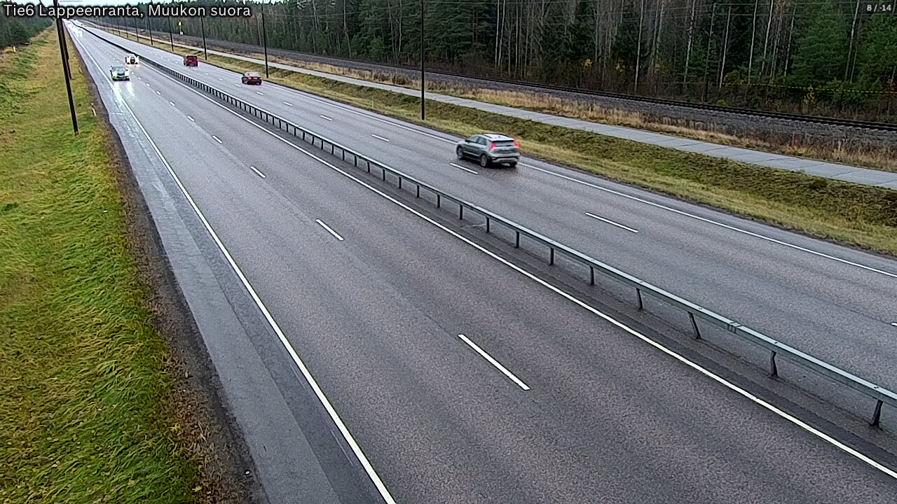 Weather Camera Image Road 6 Lappeenranta, Muukko straight, Lappeenranta, Etelä-Karjala