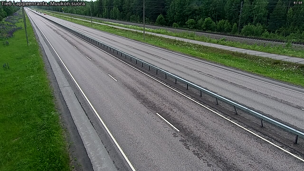 Weather Camera Image Tie 6 Villmanstrand, Muukko rakan, Lappeenranta, Etelä-Karjala