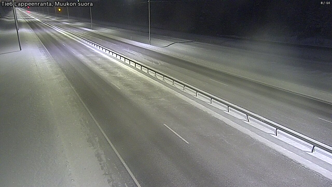 Weather Camera Image Road 6 Lappeenranta, Muukko straight, Lappeenranta, Etelä-Karjala