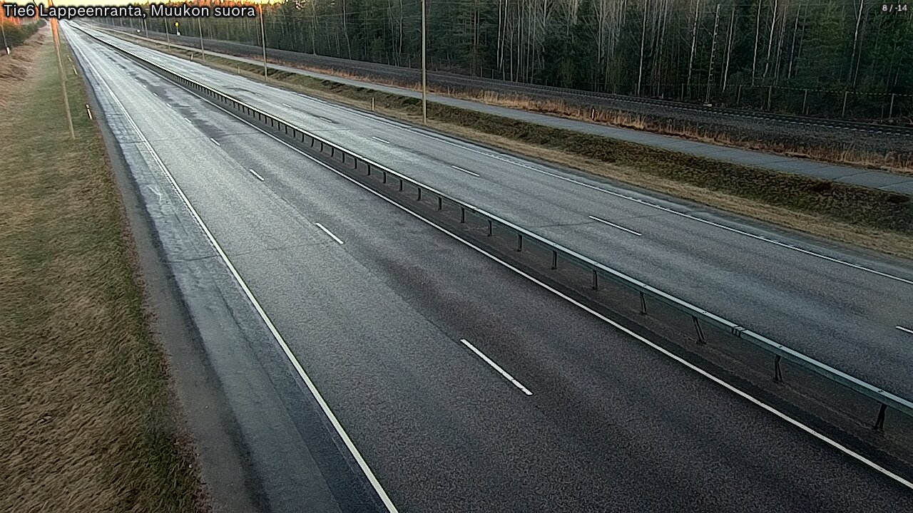 Weather Camera Image Tie 6 Villmanstrand, Muukko rakan, Lappeenranta, Etelä-Karjala