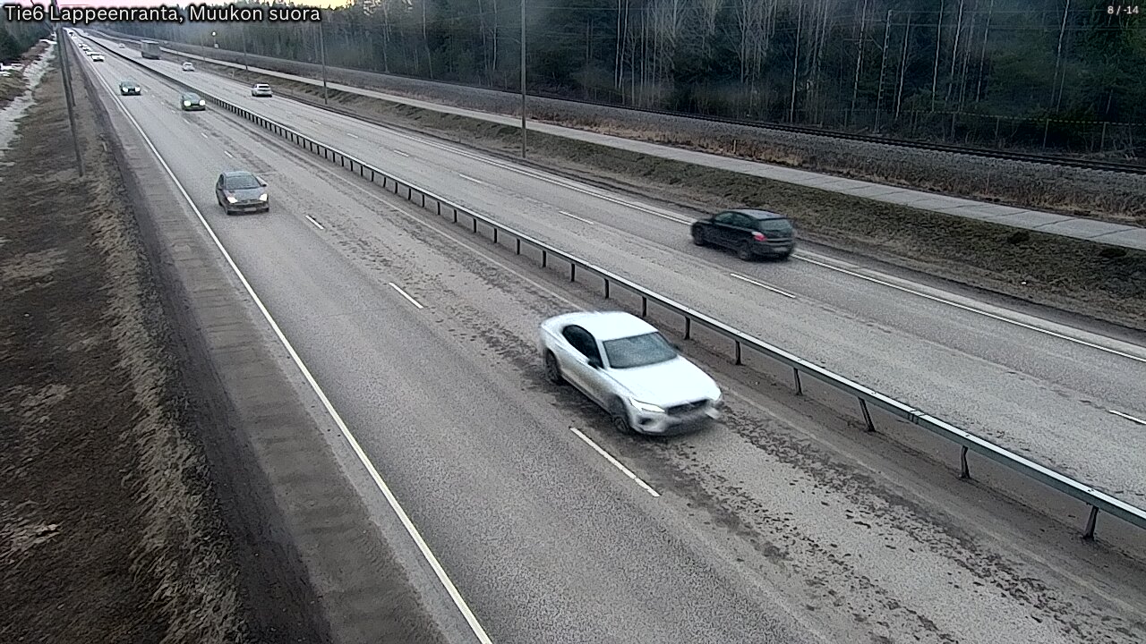 Weather Camera Image Road 6 Lappeenranta, Muukko straight, Lappeenranta, Etelä-Karjala