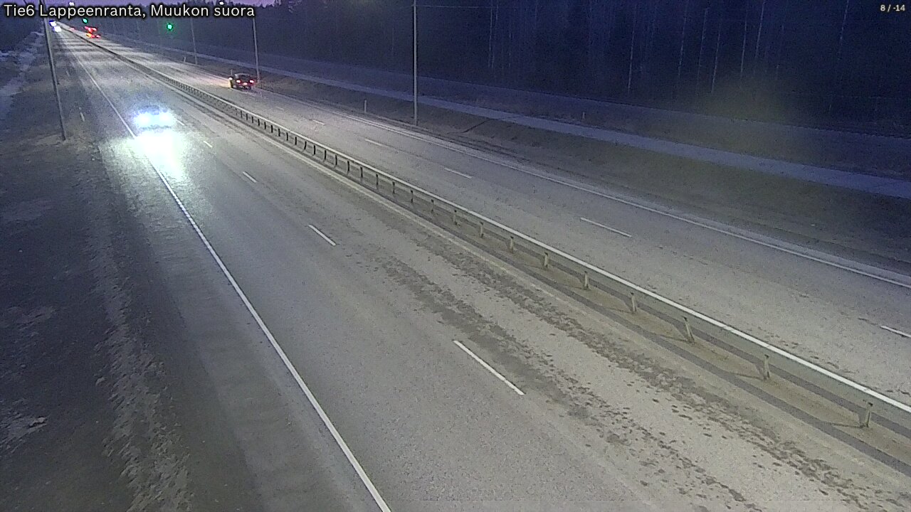 Weather Camera Image Road 6 Lappeenranta, Muukko straight, Lappeenranta, Etelä-Karjala